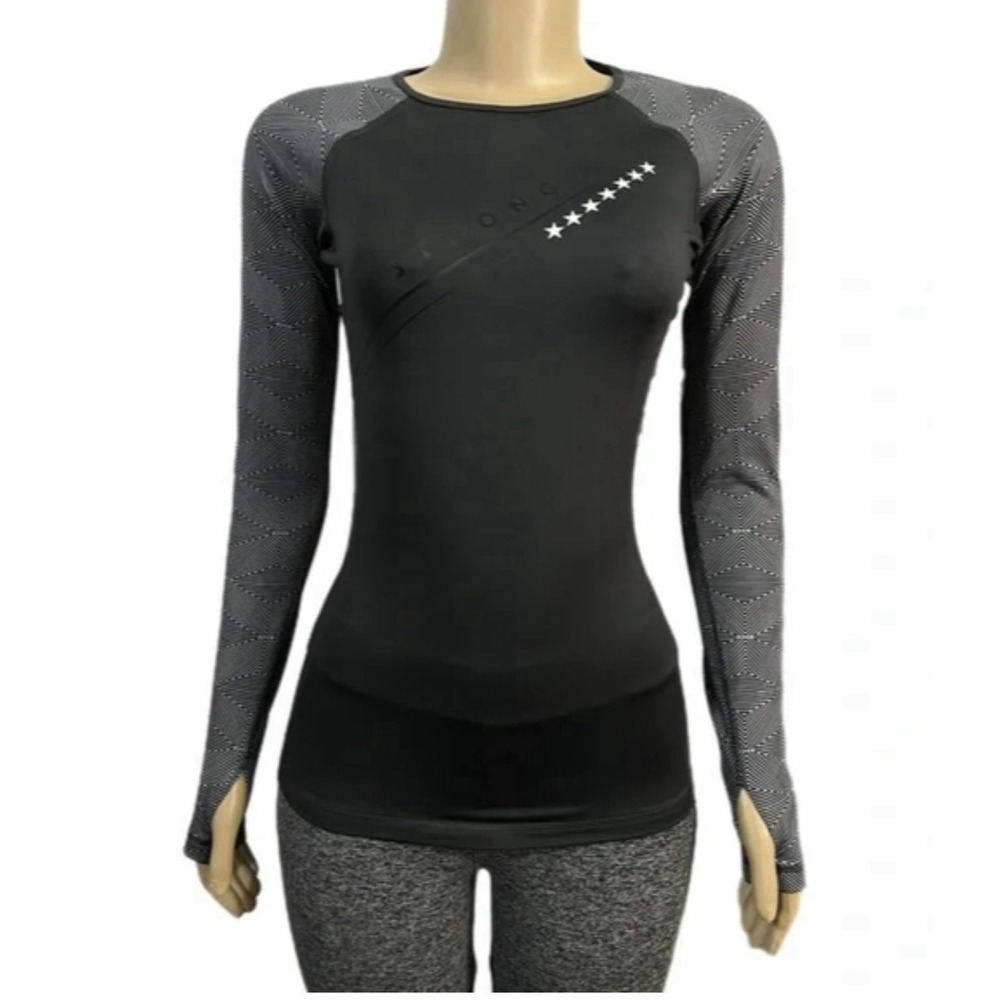 Nike Pro Women's Training Long Sleeve‎ Tee Pullover Thumb Holes Gray M